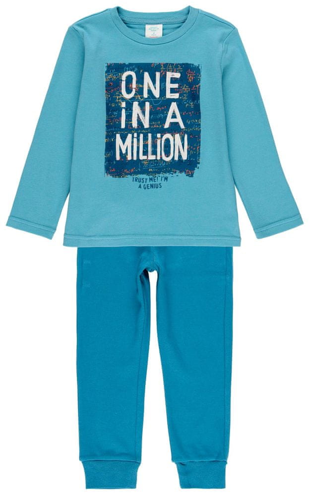 Boboli chlapčenské bavlnené pyžamo 935018 modrá 98